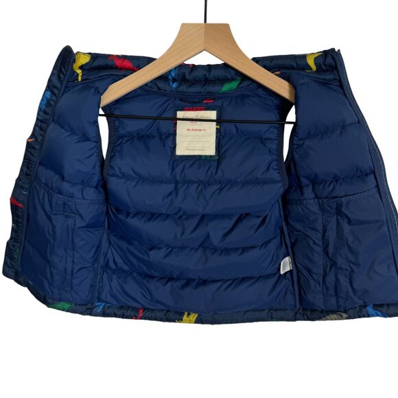 Hanna Andersson Dino Puffer Vest Navy Multi-Color Kids 5 NWOT Hannah Anderson - Picture 6 of 8